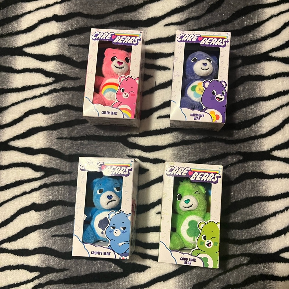 Care Bears Plush Toy Set - Cheer, Harmony, Grumpy, Good Luck